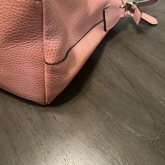 GUCCI DOLLAR CALFSKIN GG CHARM PINK TOTE WITH CROSSBODY STRAP - Picture 7 of 8